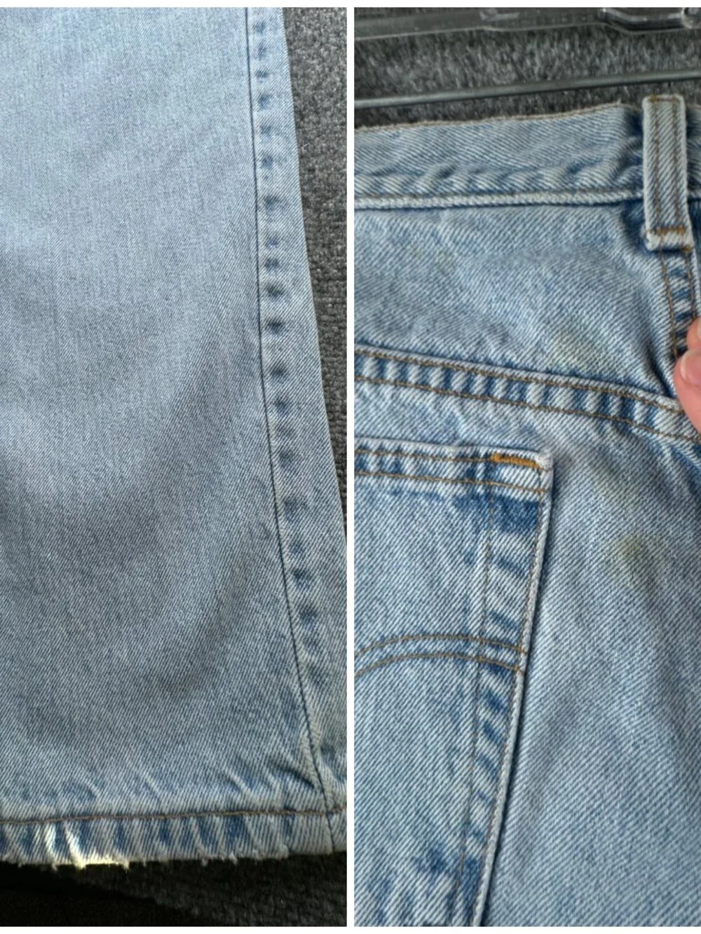 VTG 1999 Levis 550 Sz 18 (36x31.5) Reg L Relaxed Fit Light Wash Denim Jeans *